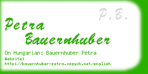 petra bauernhuber business card